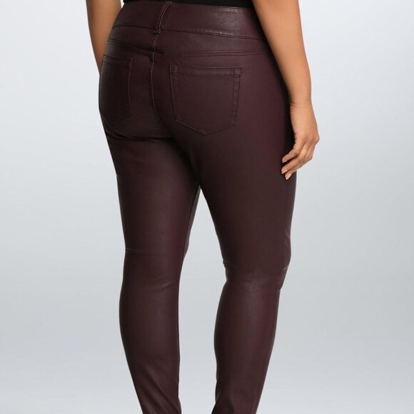 Torrid Premium Faux Leather Jegging - Oxblood - Picture 2 of 8